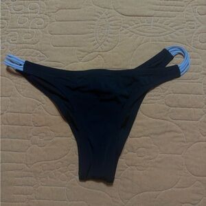 Victoria's Secret Black Bikini with Light Pink Straps